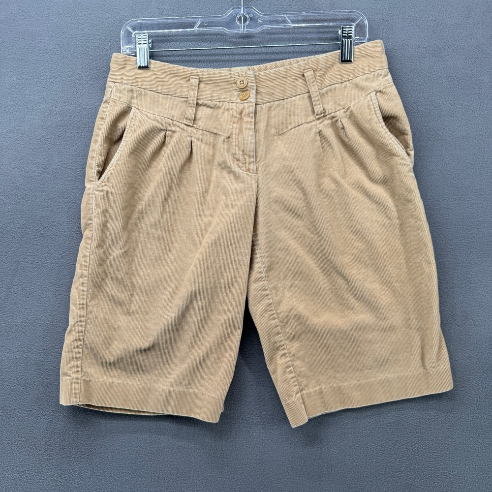 Lola‎ Women's Khaki Corduroy Pleated Front Shorts Size 9
